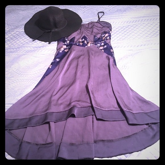 Free People high-low Blue and grey dress - Picture 1 of 8